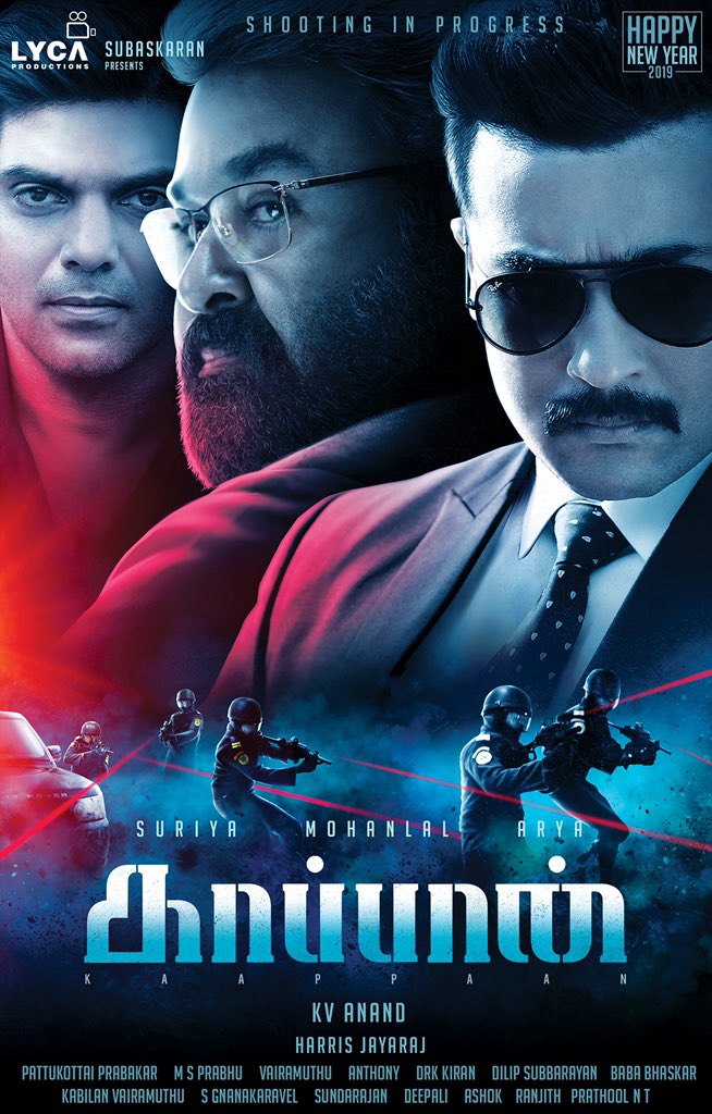 Suriya, Mohanlal, Arya in Kaappaan