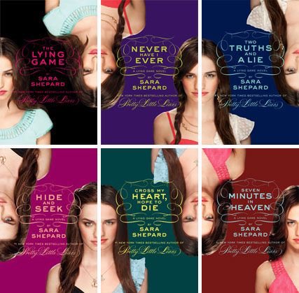 The Lying Game books by Sara Shepard: just like the PLL books, these books are WAY better than the show and the ending actually makes sense lol . this series is only 6 books so it’s not that long . the ending has a big plot twist also, i was shook af