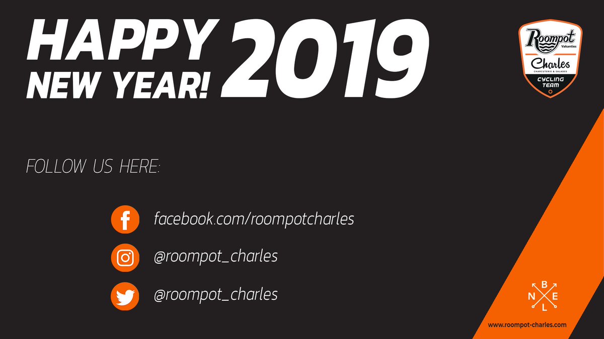 All of us at Roompot - Charles Cycling Team wish you a fantastic 2️⃣0️⃣1️⃣9️⃣! 

Here's where you can follow us this year 👇