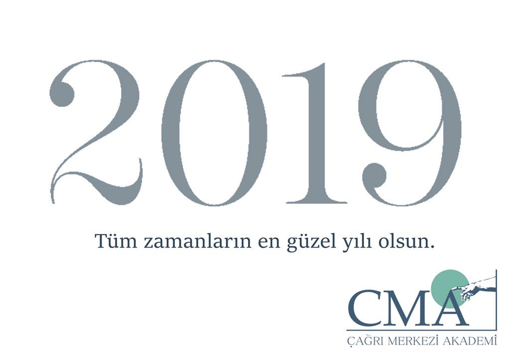 2019’un tüm zamanların en güzel yılı olması dileğiyle...