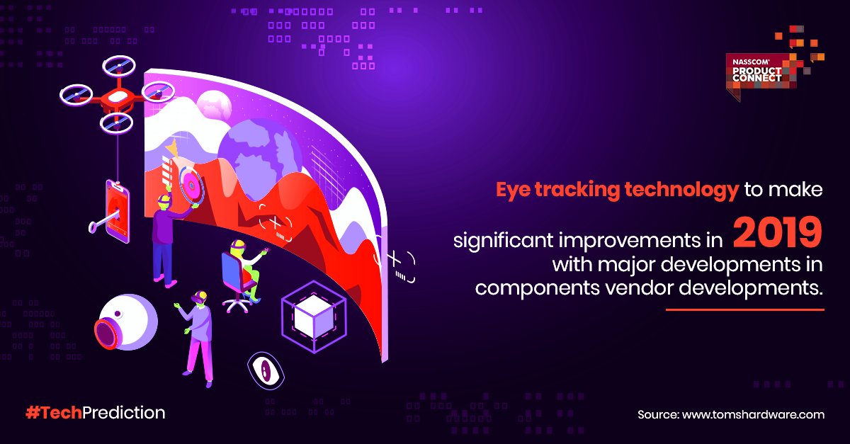 nasscomdeeptech's tweet photo. With developments in eye tracking #technology in the #VR space… It’s time to gaze into the crystal ball for predictions about the reality of #VirtualReality in 2019. 
Read more here - https://t.co/TWlQQwJEyQ https://t.co/RWWCNkuz5V