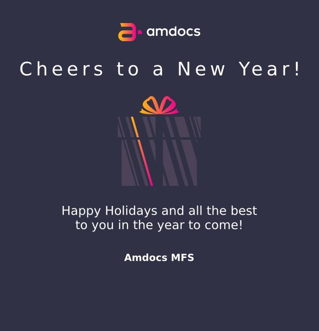AmdocsMFS's tweet image. Wishing you a Happy New Year!