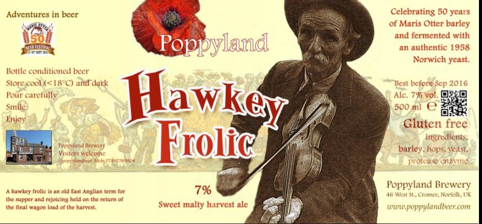 New beer alert - thrilled that for #tryanjuary we will be joining forces with <a href="/poppylandbeer/">Poppyland Beer</a> for some cask magic, recreating a 2019 version of Hawkey Frolic 1st brewed by <a href="/cliff_bunny/">Martin Warren</a> with <a href="/david_insideout/">David Whiteley</a> as part of <a href="/marisotter50/">Maris Otter 50 Fest</a>  Limited 5% edition in cask for mid Jan onwards