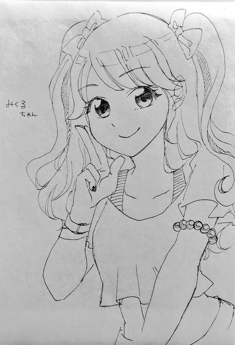 アイカツのみくるちゃん落書き 