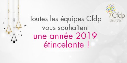 Cfdp_Assurances's tweet photo. Toutes les équipes vous souhaitent une année 2019 étincelante!
Retrouvez notre carte de voeux animée ici => https://t.co/NiOT2Iljam https://t.co/95aI49hvFb