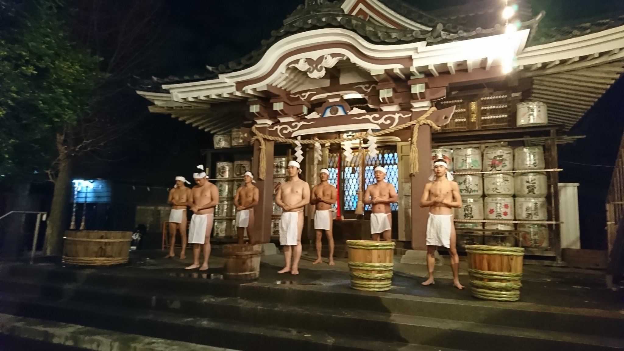 若宮八幡宮 金山神社 俗称かなまら様 公式 平成30年年越しの禊 始まりました