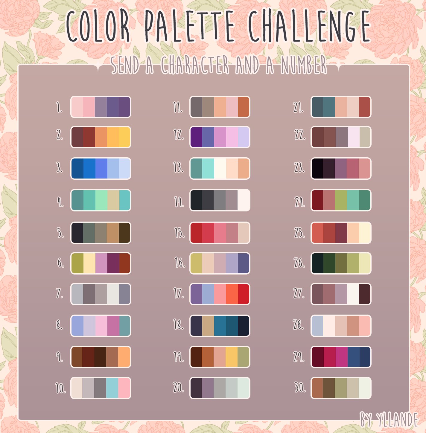 Character color sales palette