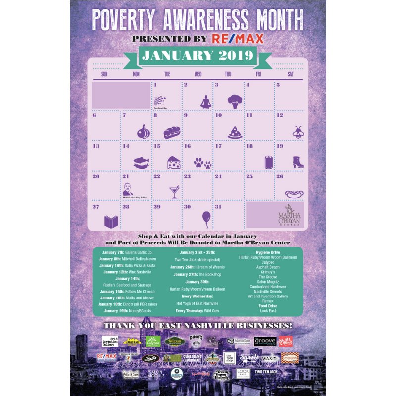 East Nashville is serious about small business AND defeating poverty. Check out our calendar on our website (link in bio) to see what you can do throughout the month to support our family empowerment programs. #povertyawarenessmonth #eastnashville #giveback