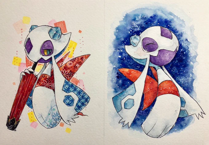 30日にメノコ2種類描いたんだけど、この並びがメノコ好きには幸せ過ぎたので新年早々おすそ分けします 
