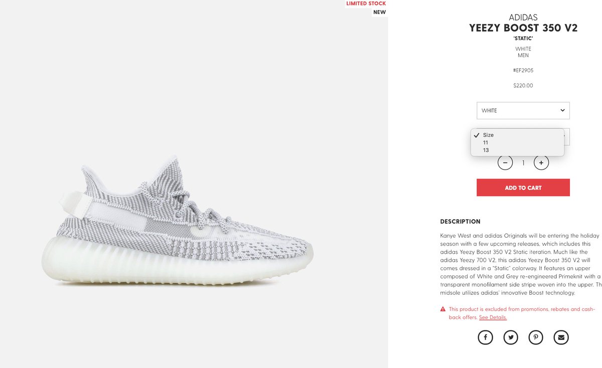 Adidas Yeezy Boost 350 V2 Static 3M Reflective Trilogy