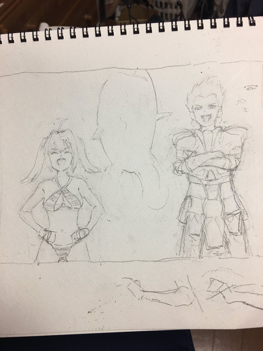 何日も前に描いてたラフがニューイヤーピックアップできてる! 