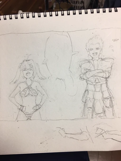 何日も前に描いてたラフがニューイヤーピックアップできてる! 