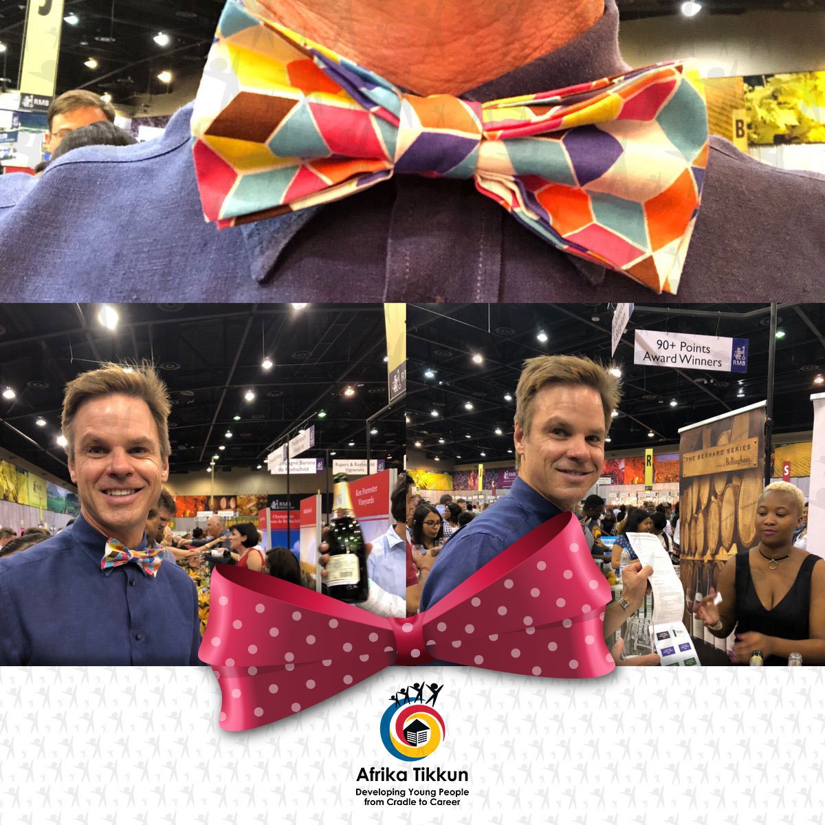 AfrikaTikkun's tweet photo. It's a very special day for the Bow Tie Challenge. Day 365 for the @TravellingEducator @bowtiechallenge  and his incredible campaign to raise funds for Afrika Tikkun as a way  to close the education inequality gap. We salute you for your incredible  commitment and for making it. https://t.co/LUT0vWeg2t