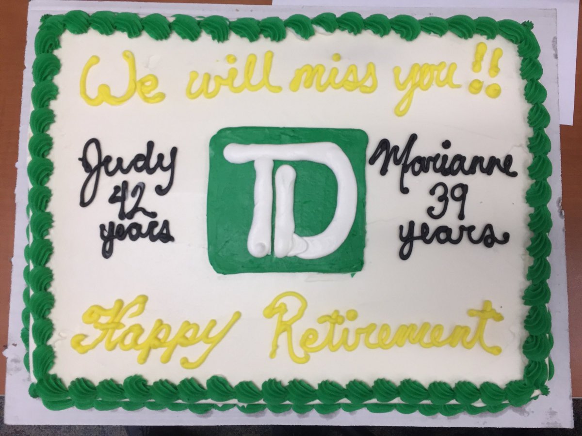timedgarTD's tweet photo. Celebrating 2 retirements today! Judy 42 years &amp; Marianne 39! You will certainly be missed! ⁦@MaulikBhatt_⁩ ⁦@ShaneKennedy_TD⁩ ⁦@TaraLynnH_TD⁩ ⁦@AnneVickers6⁩ https://t.co/VS6ute8chs