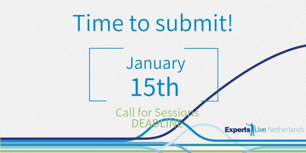 LAST CALL! Alleen vandaag kun je je sessie nog indienen voor #ExpertsLiveNL. #CallforSessions #CallforSpeakers #kennisdelen
