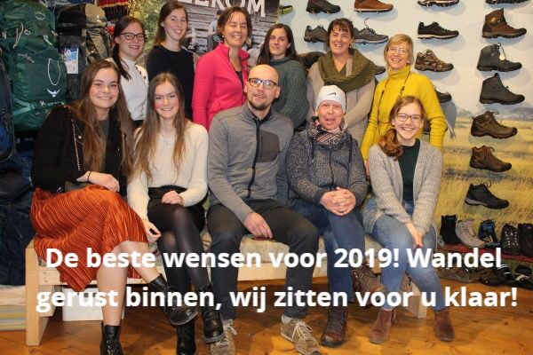 AntilopeOutdoor's tweet photo. De beste wensen voor 2019! Wandel gerust weer es binnen, wij zitten voor u klaar. #outdoor #wandelen #beternaarbuiten https://t.co/0T5T0YQVXo