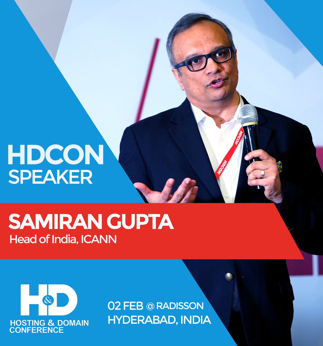 HostingDomainCo's tweet photo. Meet @Samiran01 Samiran Gupta at #HDCON2019. Head of India, #ICANN. Speaker profile https://t.co/d7Z4tBimum https://t.co/kdNxUSa3ox