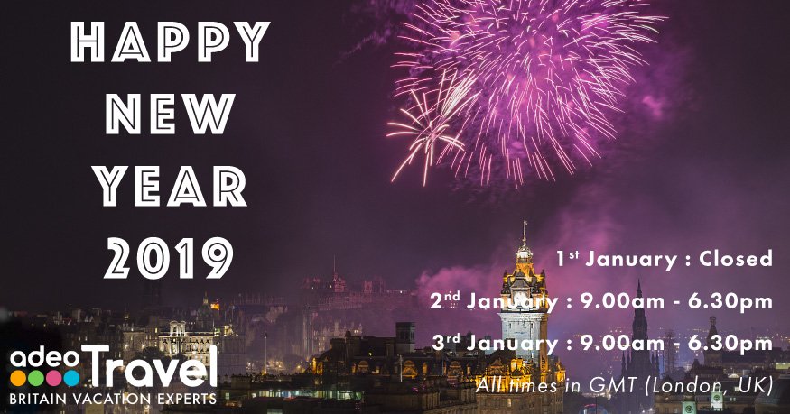 The countdown to New Year's Eve 2019 is on - we're back in the office on Wed Jan 2nd 2019 but in the meantime we'd like to wish a very Happy New Year to all our guests past, present and future and we look forward to welcoming many more in 2019! #NewYearsEve #HappyNewYear2019