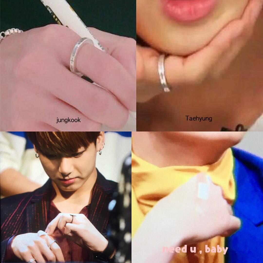 So you mean that ring is still alive?? Mind you, the first appearance of that ring was last 2016! So if you’re telling me that he actually keep it, then it must be really important to him??  #vkook  #kookv  #taekook 