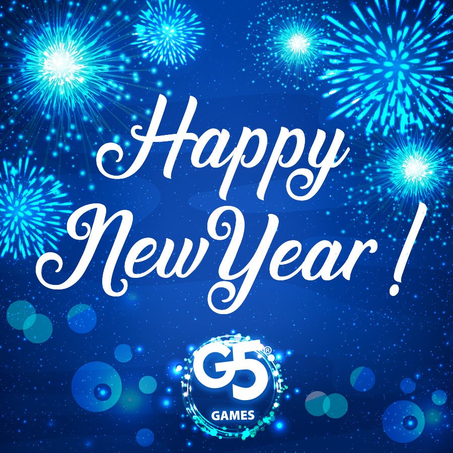 G5games's tweet photo. Happy New Year to all our fans! May all your hopes and dreams come true this year! 🎇 #HappyNewYear #G5Games https://t.co/GynvgOPd2v