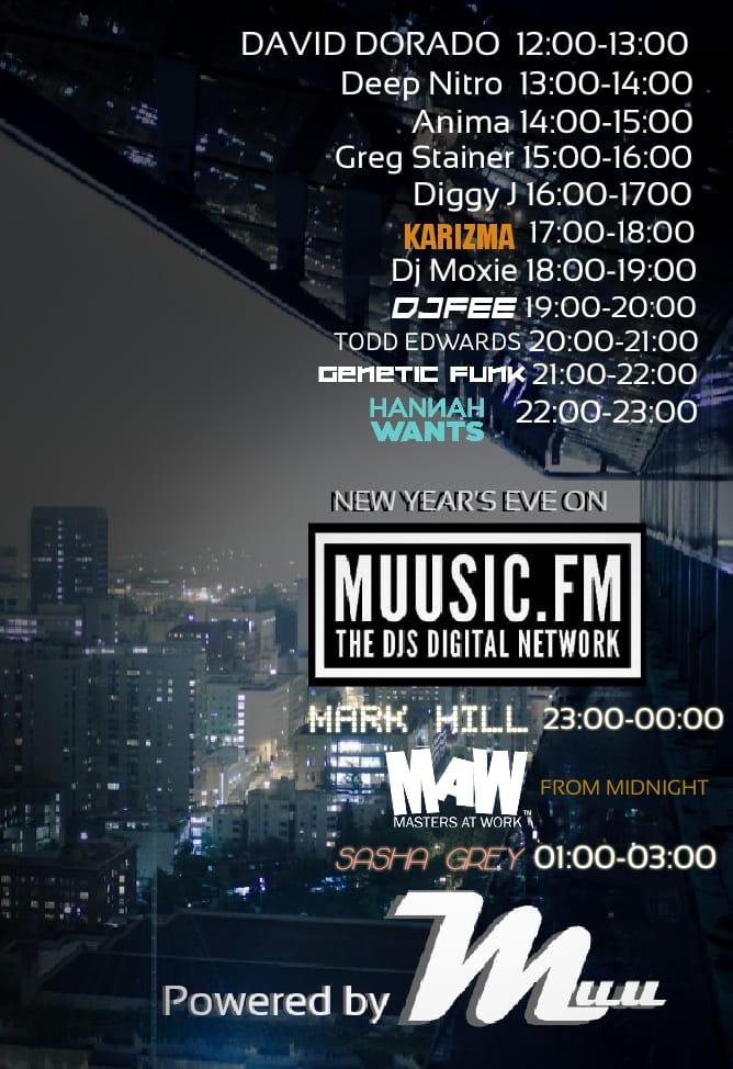 Seeing in the New Year on <a href="/MuusicFM/">Something coming</a> come and join me!! #ukg #artful #markhillmusic #originaldodger 

HAPPY NEW YEAR and see you in 2019 ❤️