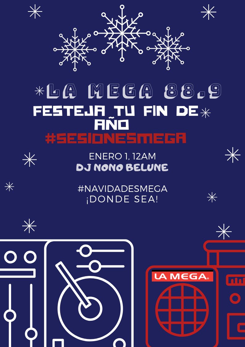 MelectronicoVE's tweet photo. Sigue @NonoBelune
al mando de las #SesionesMega 24 y 25 Dic con @LaMega889pzo.

#NavidadesMega
#Djs
#DondeSea
#Lamega889pzo

https://t.co/fjjjDyGR7q… https://t.co/vmbVlRFuvl
