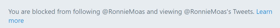 RonnieMoasScam1's tweet photo. Blocked. That's how I roll. https://t.co/5a9aROuRAk