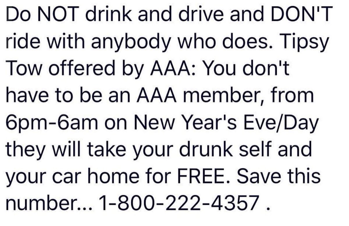 Have a great New Year everyone! Be smart tonight🤙🏼