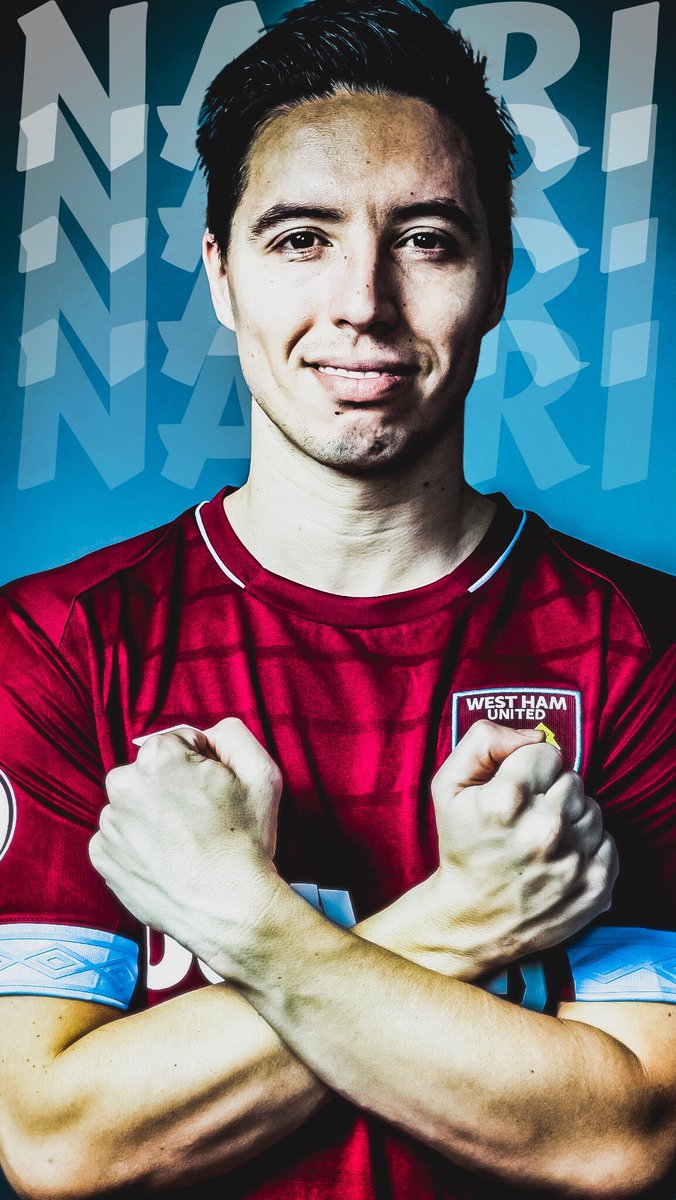itsKateES's tweet photo. WELCOME BACK TO THE PREM NASRI! @WestHamUtd FANS, HERE HAVE A LOCKSCREEN OF YOUR NEW MAN #WelcomeSamir #WelcomeNasri https://t.co/1Uajr1uNuX
