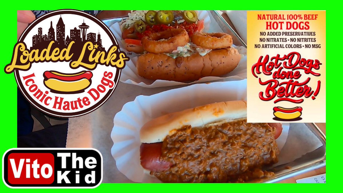 ChrisFrez's tweet photo. We headed out to try @LoadedLinksTroy Iconic Haute Dogs for a Food Review.  These are Crazy Gourmet Hot Dogs! https://t.co/WtPw9co2Yk via @YouTube @YTCreators #VitotheKid https://t.co/fh8a01C4Bo