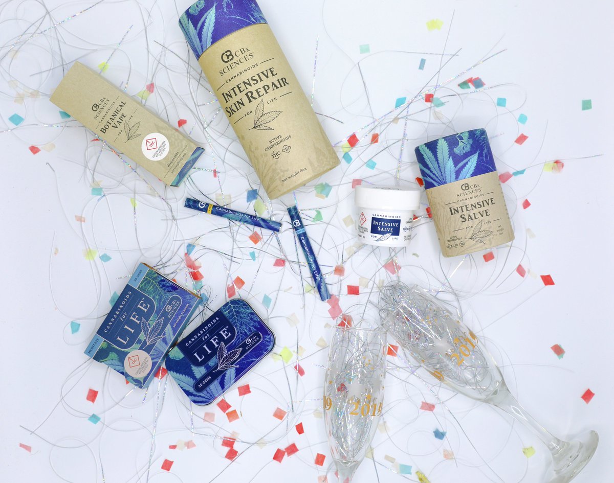 CBx_Sciences's tweet photo. We want to wish you all a happy and safe new year. #CannabinoidsForLife #EvolabInfused #Botanicals #Cheers #NewYear2019 #Colorado #Celebrate #NewBeginnings https://t.co/5WkjvqwThF