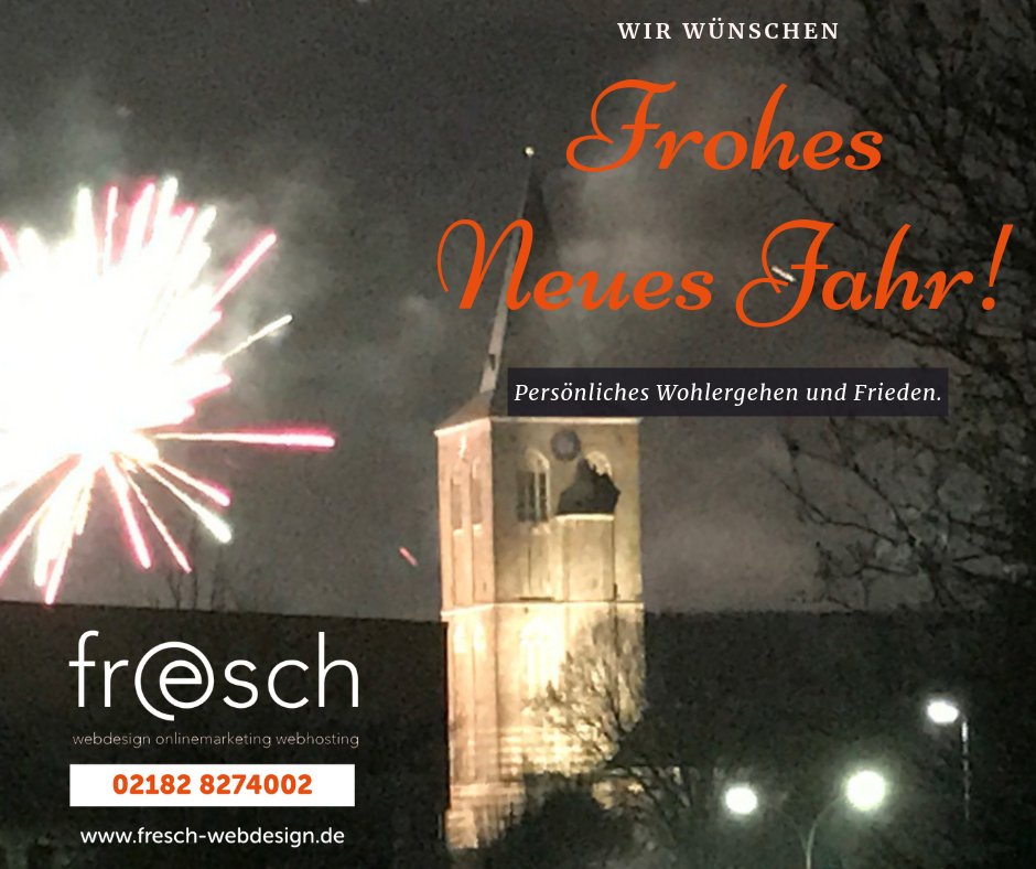 freschwebdesign's tweet photo. Frohes Neues Jahr wünscht fresch-webdesign aus Korschenbroich! #NewYear #Webdesign #korschenbroich https://t.co/fZQtBaGsFJ