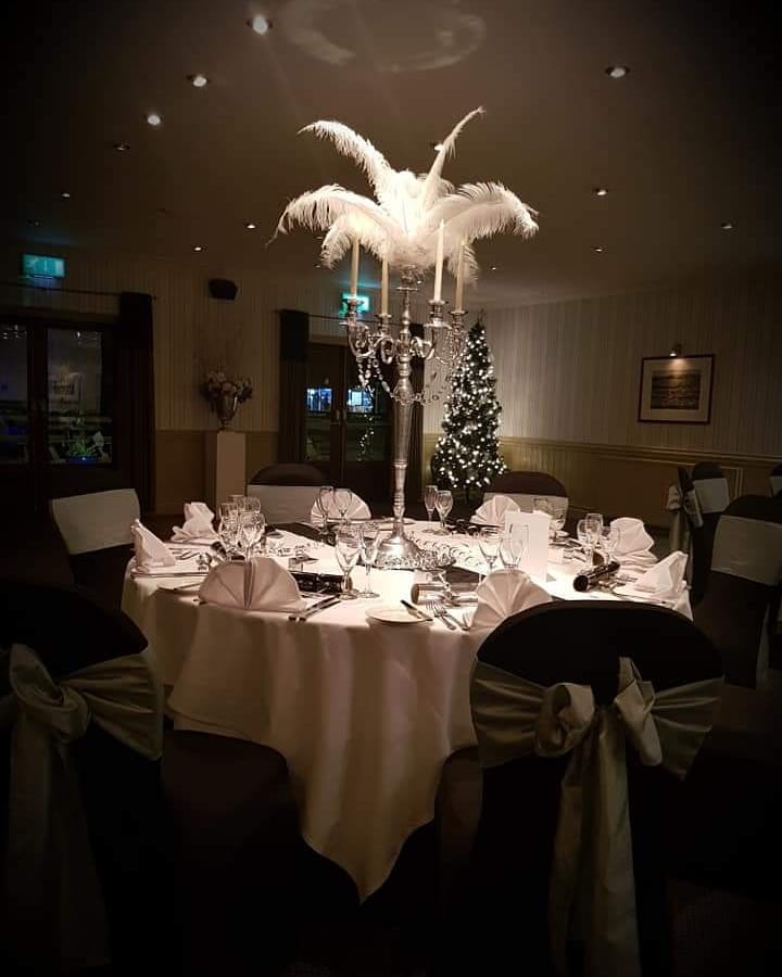 We are all set for our Gala Dinner to welcome the new year in! 
Happy New Year from the Chevin Team 🥂

#newyear #celebrate #1920s #candelabra #feathers