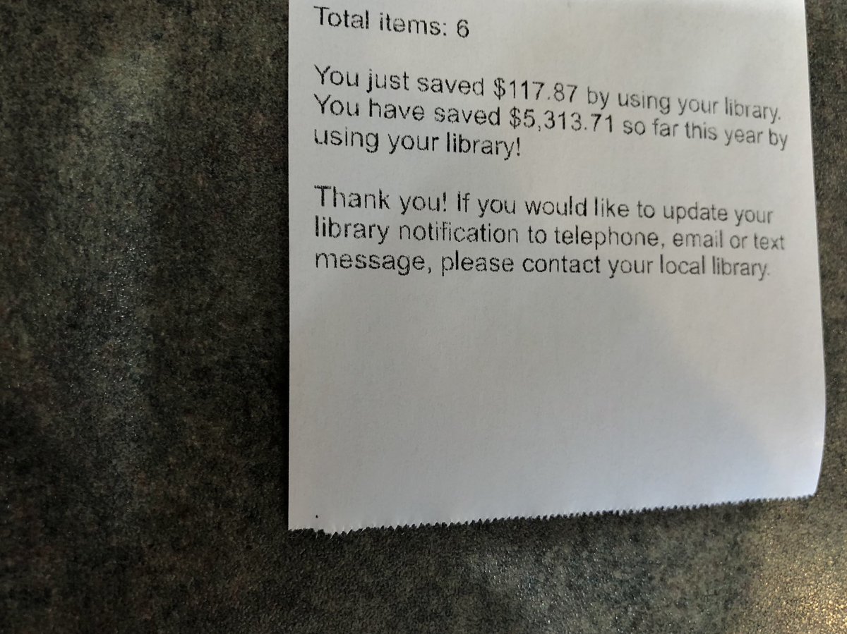 jch993's tweet photo. Saved $5300! Thanks #saskatoonpubliclibrary #yxe https://t.co/tJ0pHCAHHJ