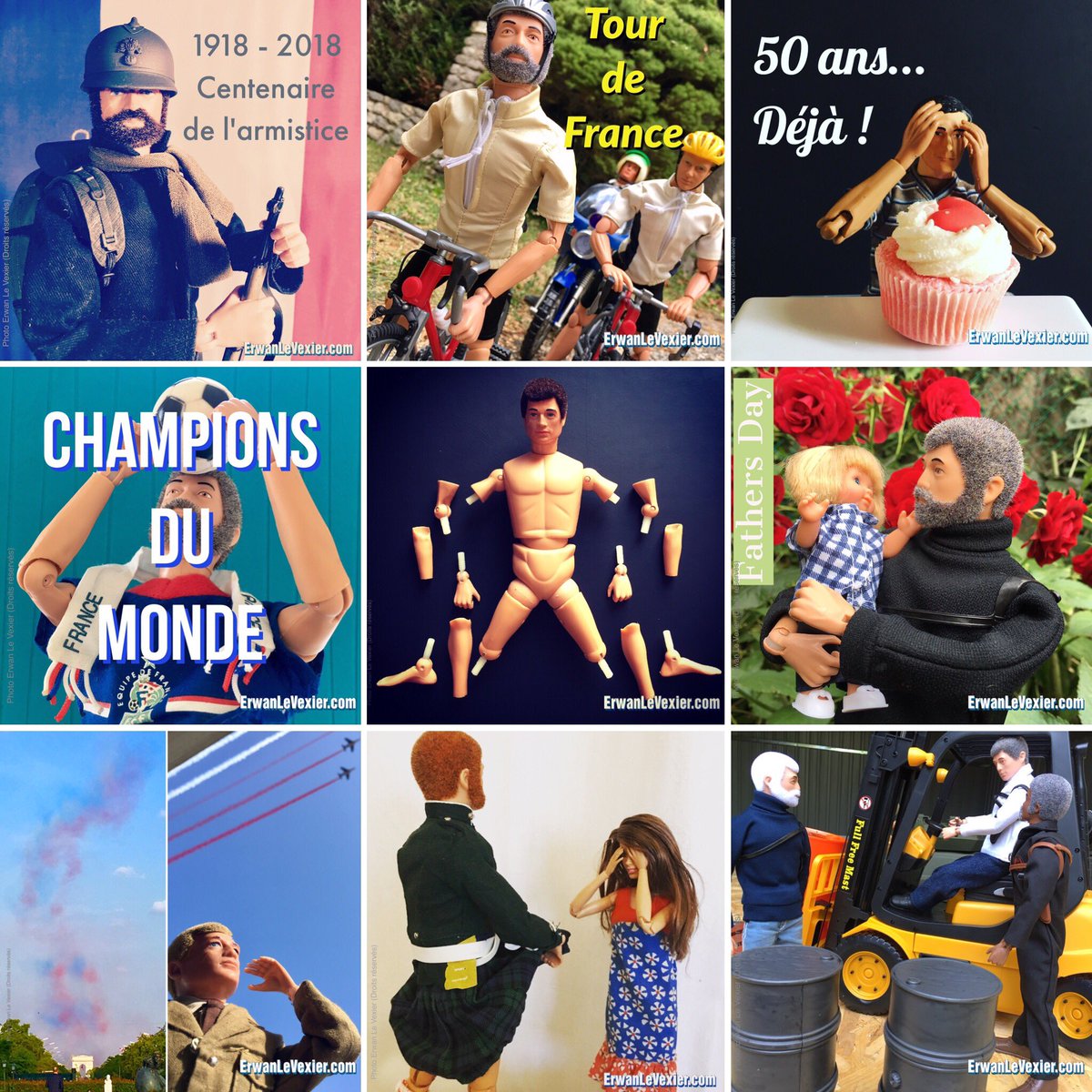 ErwanLeVexier's tweet photo. Résumé des parutions sur mon compte Instagram en 2018 #GIJoe #ActionMan #ActionJoe #GroupActionJoe #onesixthscale #sixthscale #12inchfigure #toyartistry #bestof2018 #top9 #top9of2018 #top92018 #bye2018 #byebye2018 #toypics #actionfigure #actionfigurephotography #toyphoto https://t.co/o73jh2nt6V