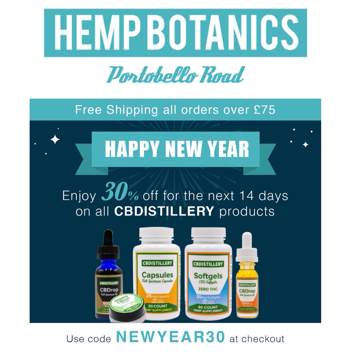 HempBotanicsUK's tweet photo. HAPPY NEW YEAR
30% SALE OFF ALL @theCBDistillery PRODUCTS FOR THE NEXT 14 DAYS
#sale #cbd #hemp #cbdmovement #feedyourecs #discount #uk #ukcbd #cbduk #bestcbd #qualityfirst #london #portobelloroad https://t.co/2r8DSt95Zf