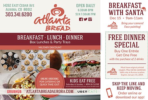 qcemag's tweet photo. We <3 @AtlantaBread | Atlanta Bread for breakfast, lunch and dinner! Save on dinner and two drinks with our coupon. ;) https://t.co/aUa5AzTgkA .   .   .    #Aurora  #Denver   #QCcoupon https://t.co/a0HyU1ekv0