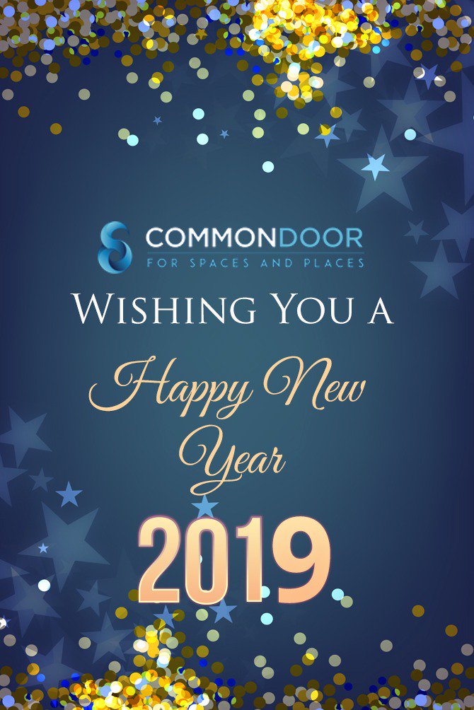 COOMMONDOOR's tweet photo. Wish You a Very Happy & Prosperous New Year!
#NewYear2019 #Commondoor #BestWishes #NewBeginning #Success #HappyNewYear https://t.co/lqAijmjn2j