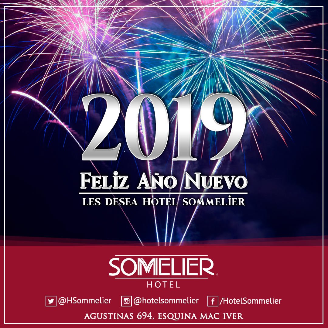 HSommelier's tweet photo. Sommelier Hotel les desea un excelente 2019.
🎆����¡Feliz Año Nuevo!🎉�� https://t.co/168XXiq0WB