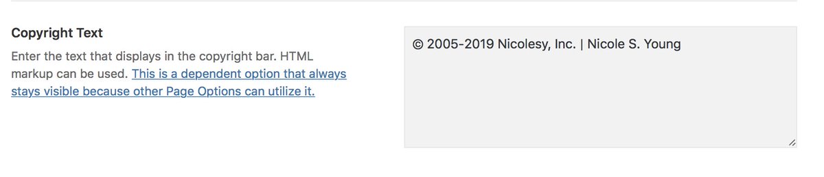 Update the copyright info on your blog