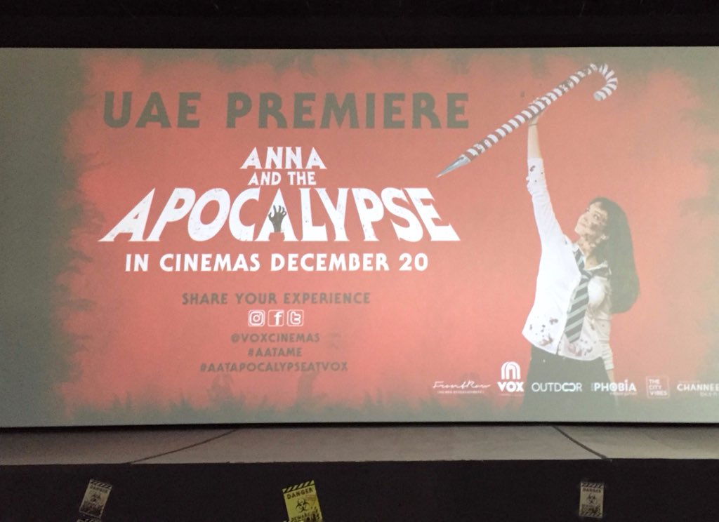Chryziie's tweet photo. Watched #AnnaAndTheApocalypse ⭐️⭐️⭐️.5 And it’s a comedy, Christmas musical and Zombie apocalypse all rolled into one! The characters were entertaining and the unexpectedness of this movie is the uncertainty of which character is going to die next. #AATAME https://t.co/jSlUOvJ6rB