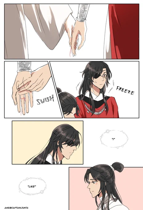 xie lian writing words into hua cheng's palm is too cute for him to handle
#HeavenOfficialsBlessing #天官赐福 #hualian 