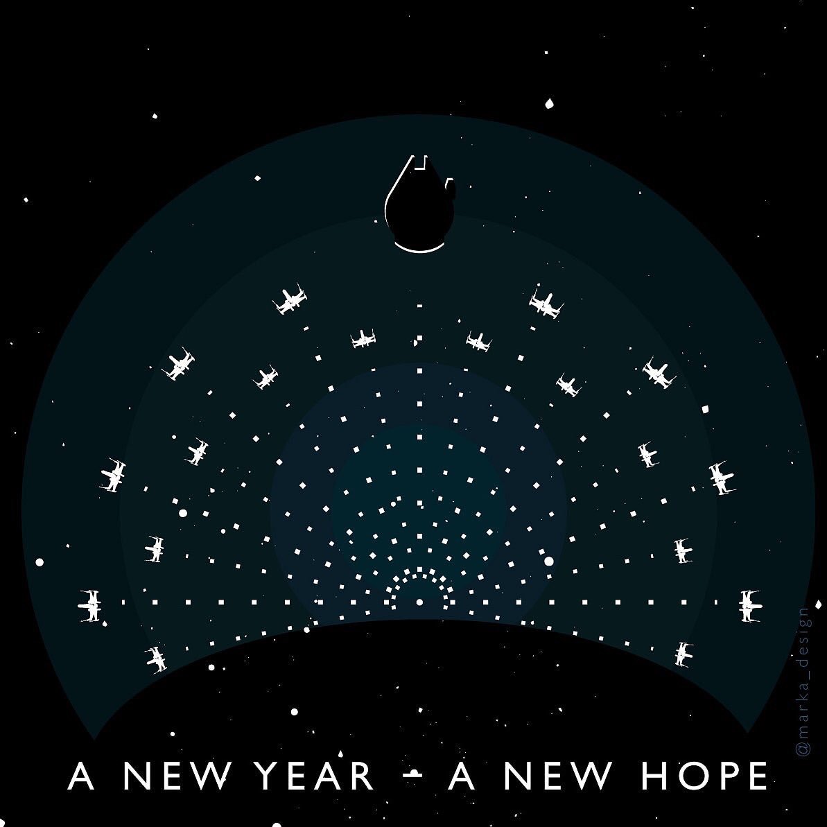 ianmul's tweet photo. 2019 New Year New Hope #HappyNewYear2019 #starwars. #nerdalert #movieref @HamillHimself https://t.co/gFgM7EW596