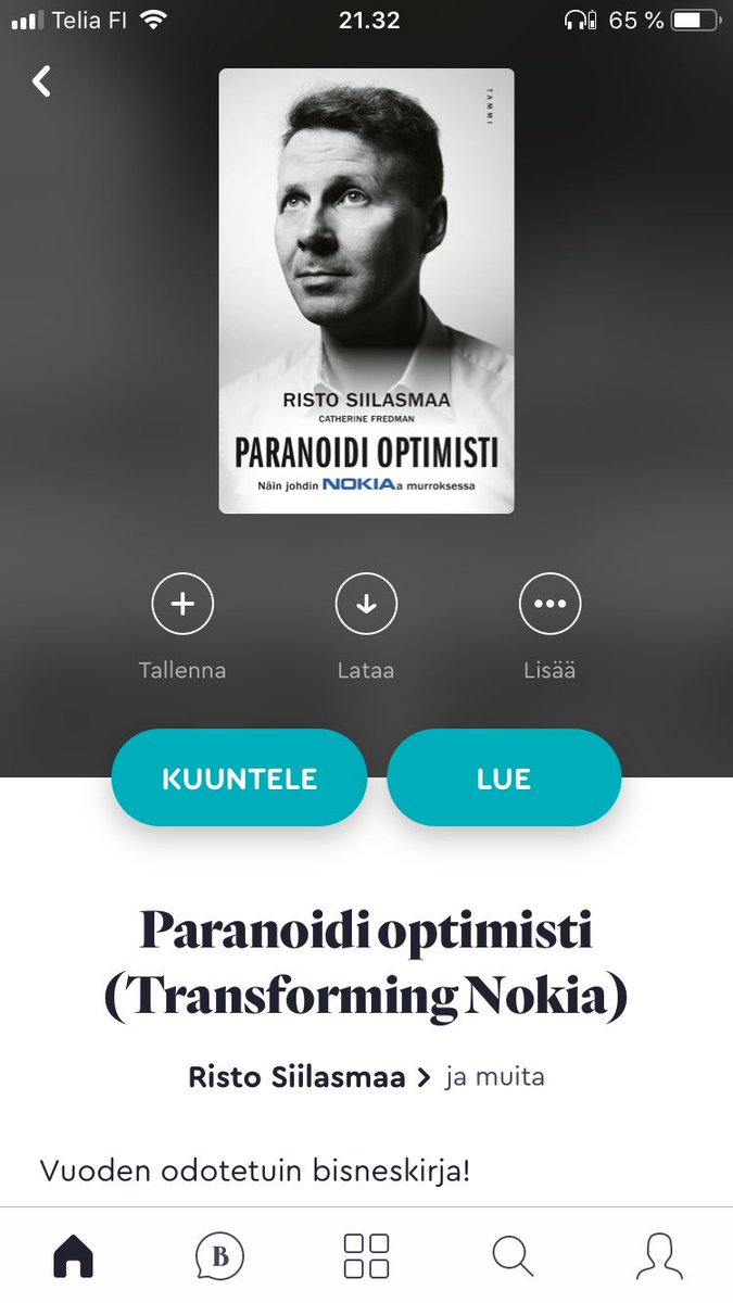 Tähän on hyvä lopettaa vuosi 2018! Loistavaa ja suoraa tekstiä johtamisesta ja skenaarioista, 5/5. Eiköhän tästä jotain tarttunu itelleki tulevaisuuteen. Ainaki varmaa hhj-tentin pääsee helpommin läpi ensi vuonna 😃Kiitos <a href="/rsiilasmaa/">Risto Siilasmaa 🇫🇮🇺🇦</a>