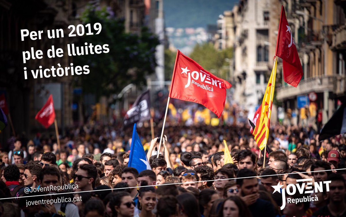 Si sabem organitzar-nos des del carrer i les institucions aquest proper any no hi haurà ni judicis 🎗️ ni ultradreta 👊 que ens aturi.

El Jovent Republicà us desitgem un feliç 2019 ple de lluites i victòries! ✊✨