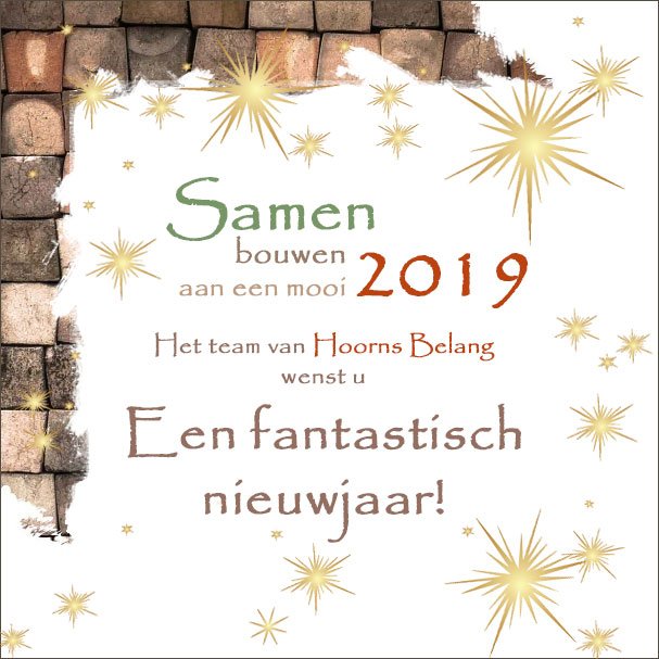 Samen bouwen aan een fantastisch 2019!
Fijne jaarwisseling en een fantastisch nieuw jaar namens het gehele team van Hoorns Belang!
hoornsbelang.nl/samen-bouwen-a…