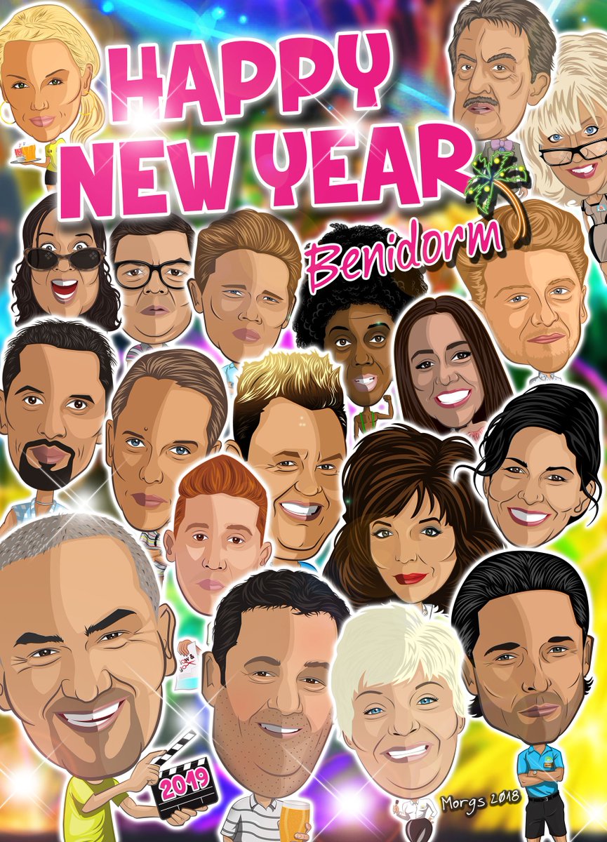 MorgsUK7's tweet photo. Happy New year Benidorm gang! @benidormonstage @BenidormTVshow @DerrenLitten @JoshBolt @TonyMaudsley1 @DannyWalters_ @sirsteveedge @JakeCanuso @BeingBoycie @SherrieHewson @PaulBazely @JohnnyVegasReal @Crissy_Rock @adam_gillen @LZaidi @realjuliegraham @NathanBryon @charlotteeaton_ https://t.co/nUXD88smdj