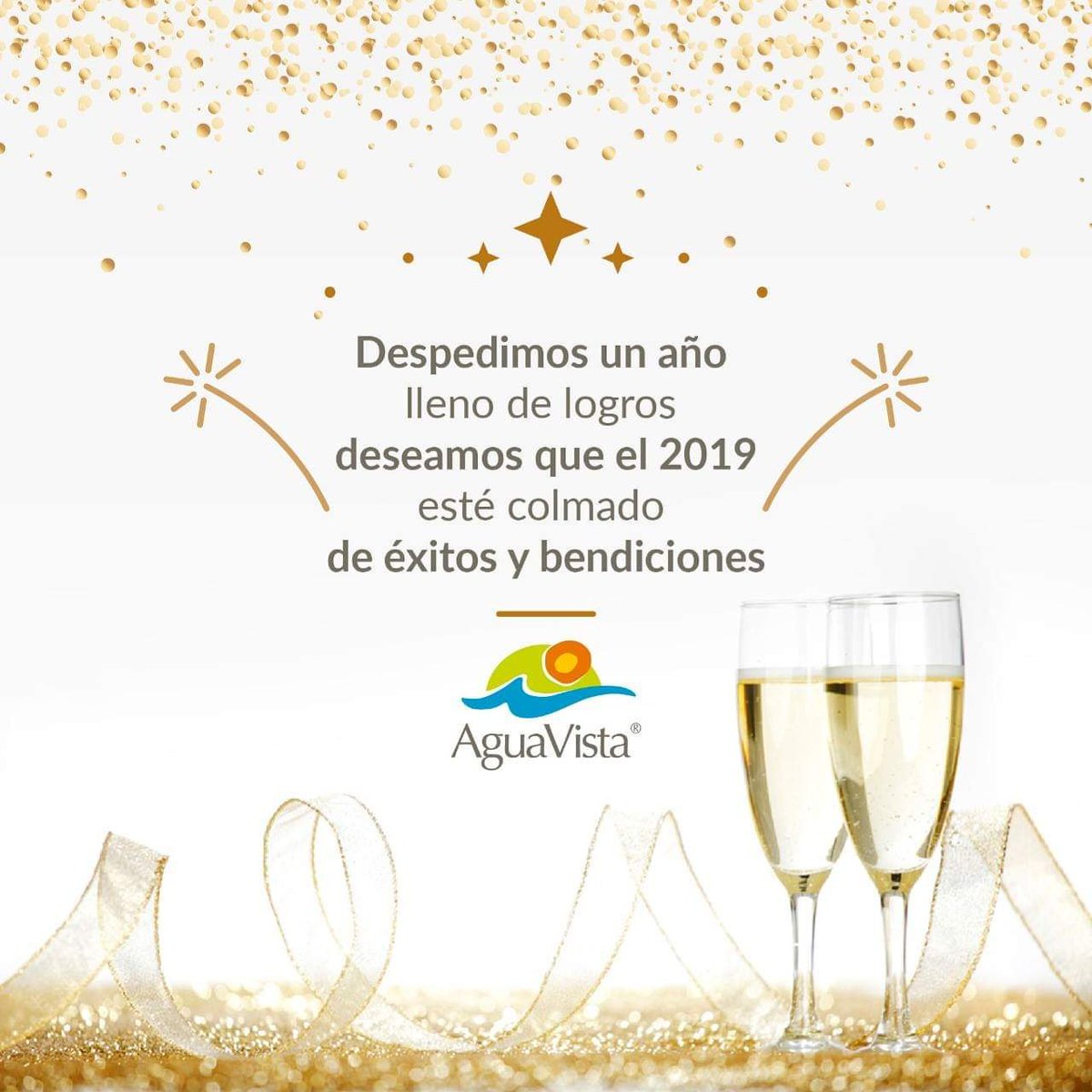AguaVista's tweet photo. ¡Gracias a todos por  un año increíble!
Deseamos a todos que el 2019 llegue con amor, paz y armonía a todas las familias
¡Feliz año! https://t.co/Os1oqV8iI3