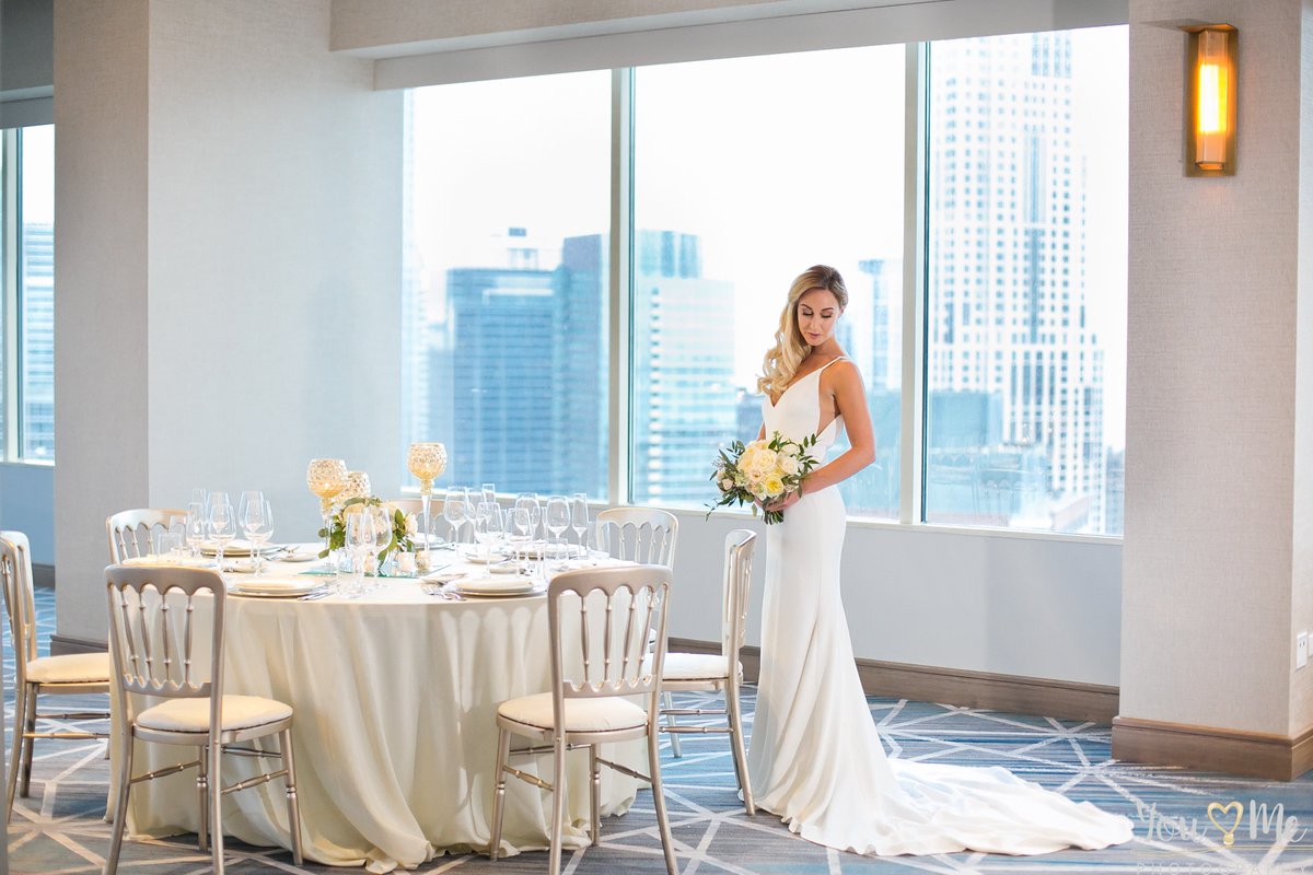WindyCityLinen's tweet photo. We love this shoot! Our Ivory Shantung and Middleton linens paired with crisp white florals and greens made for a chic look. Thank you to our vendor partners @UrbanAllureChi , @swissotel, @YouMePhoto, @TablescapesChgo, @SmittenB, Meghana Rose Makeup, and The Perfect Ribbon. https://t.co/o3vjygv3Di