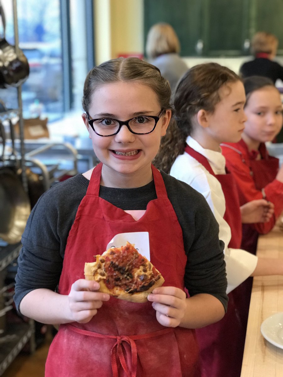Her baking camp week has begun. Today was fresh pizza dough, pizza sauce, garlic knots and homemade strawberry ice cream.  #youngbaker #youngchef #kidscooking #kidsbaking #lovestocook #surlatable